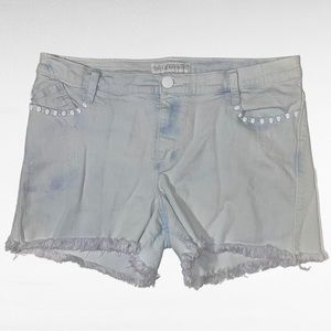Rock & Republic Skull Head Fringe Shorts (Size 16)